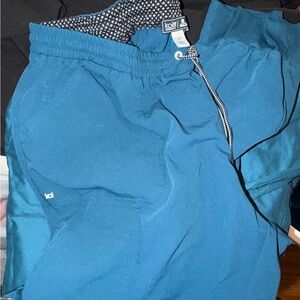 Koi Teal Drawstring Scrub Pants